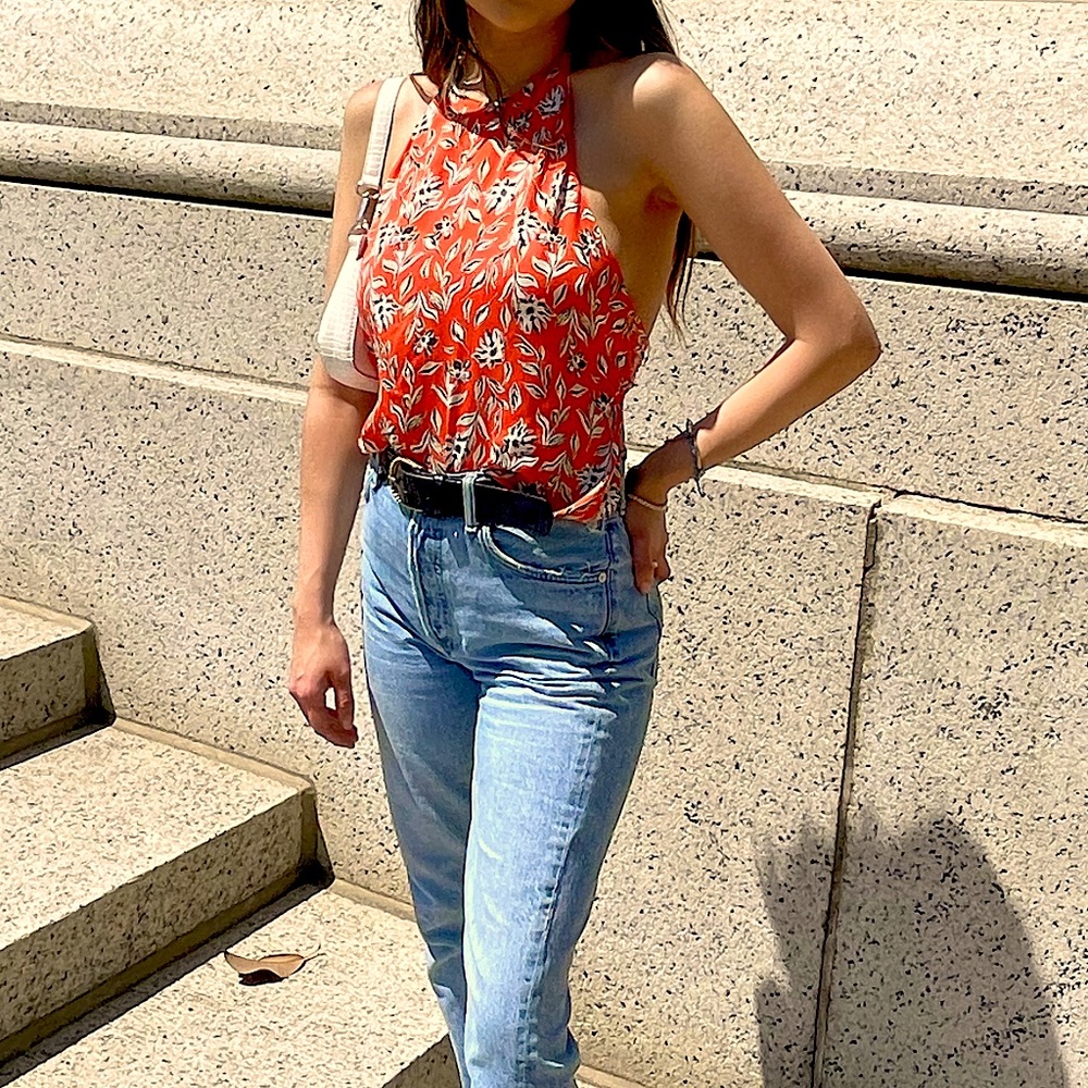 Frenchie backless tie top alice + Olivia